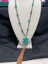 Load image into Gallery viewer, Turquoise Fringe necklace
