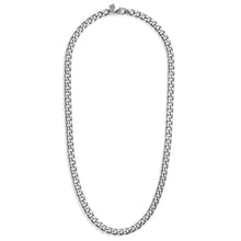 Load image into Gallery viewer, Silver Curb Chain Necklace 21&quot;
