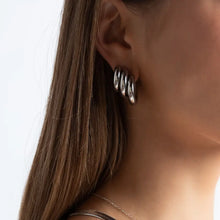 Load image into Gallery viewer, Sia Silver Hoops Earrings
