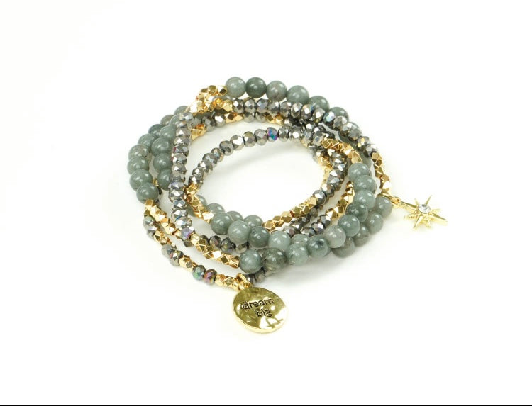 Iolite Wrap Bracelet and Necklace- Dream Big