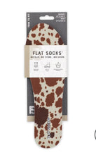 Load image into Gallery viewer, Cow Print Junkie Flat Socks
