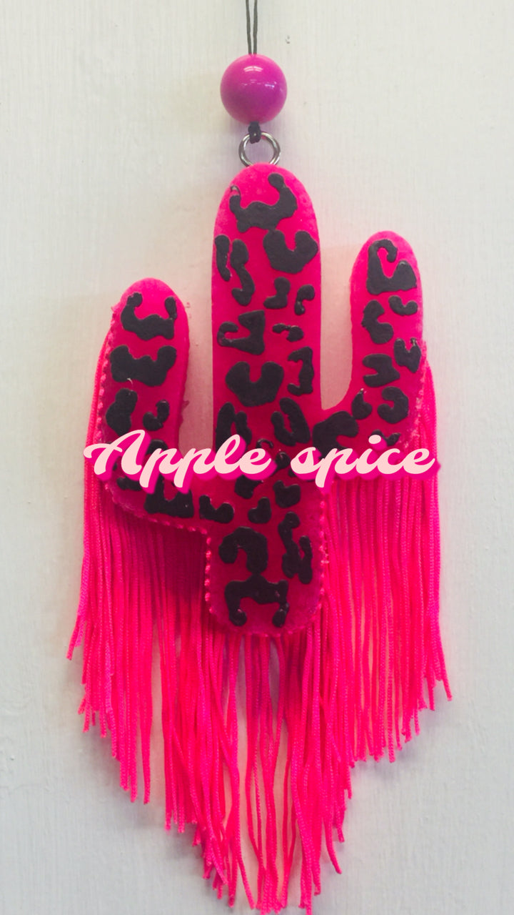 Hot Pink Cactus with Fringe- Apple Spice