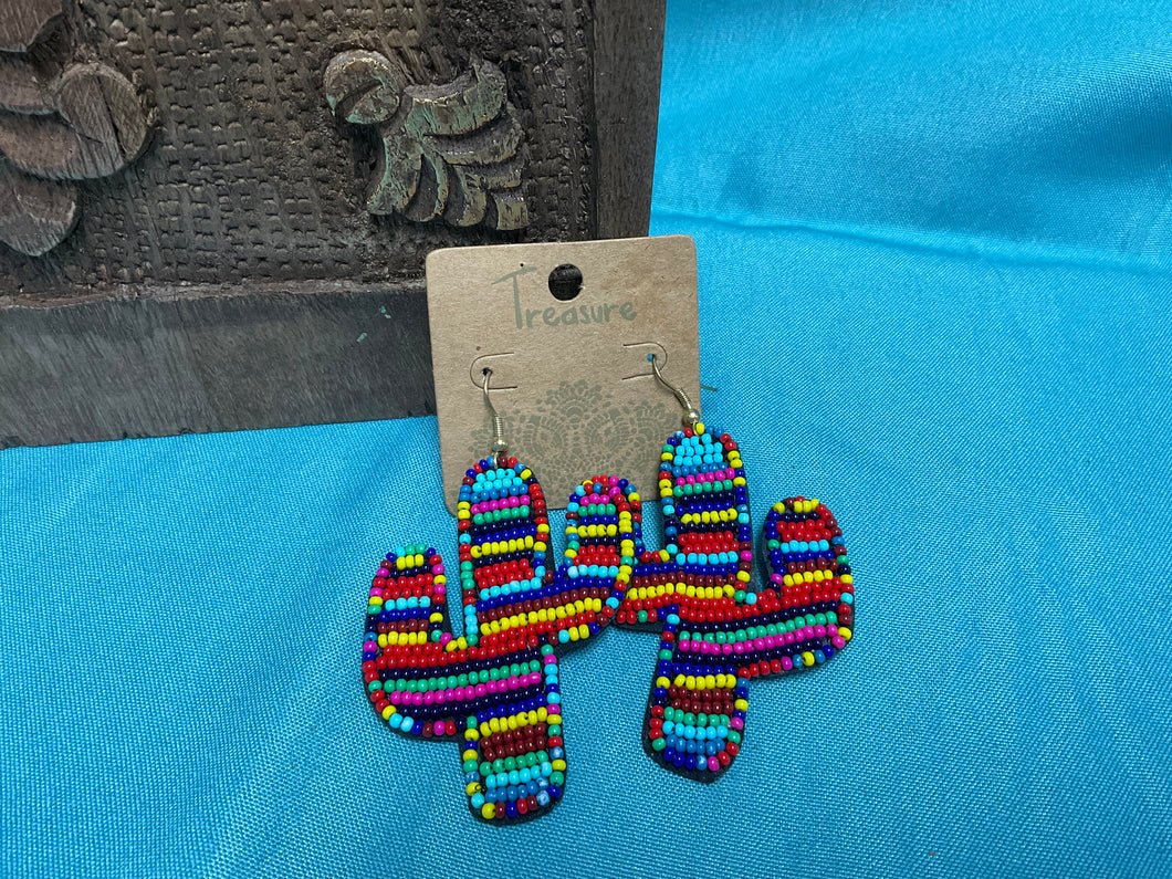 Mamacita cactus beaded necklace
