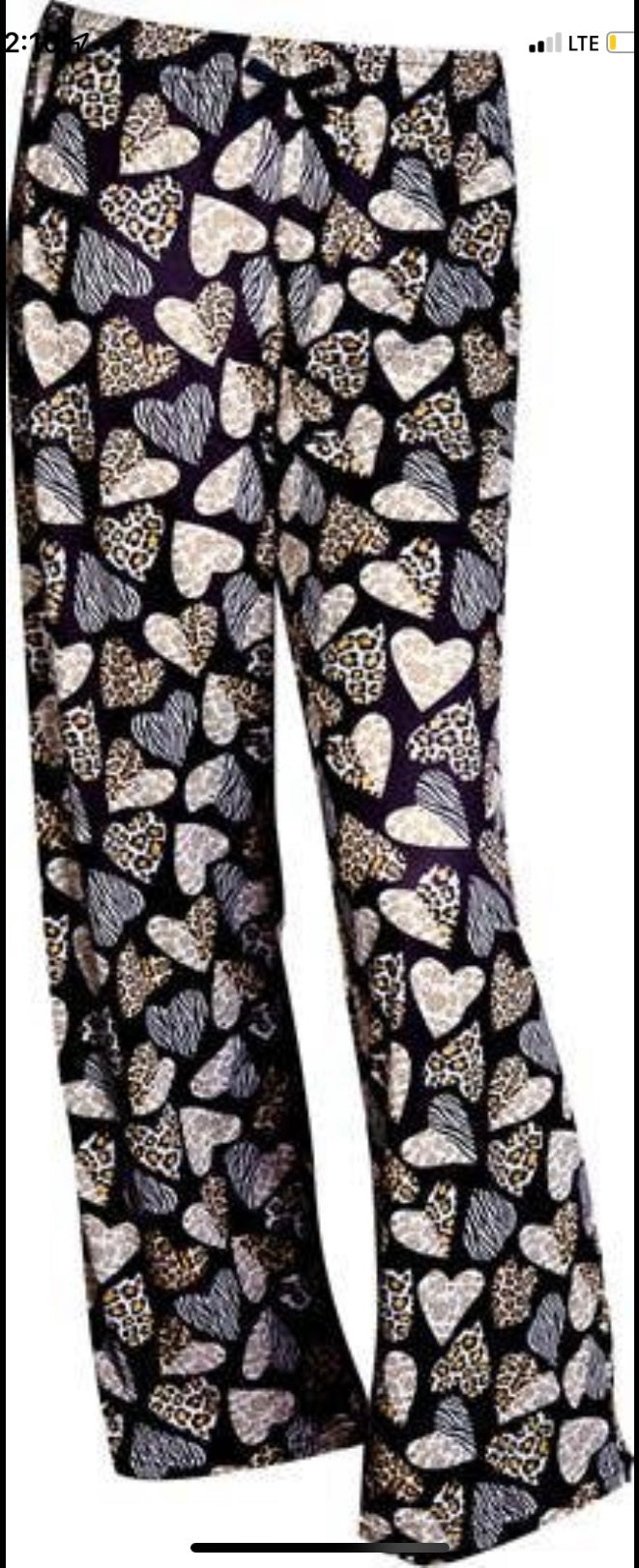 Leopard Hearts Pajama Pants