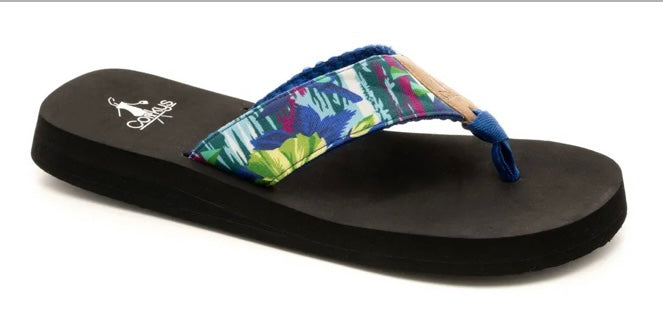Corky Aquaholic- Blue Hawaii Flip Flops