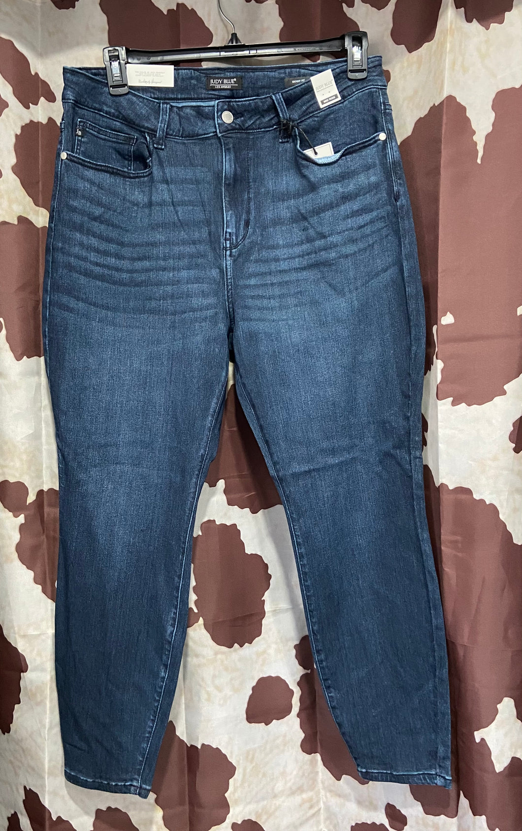 Judy Blue Plus Size Mid-Rise Skinny Fit Jeans-Dark Blue