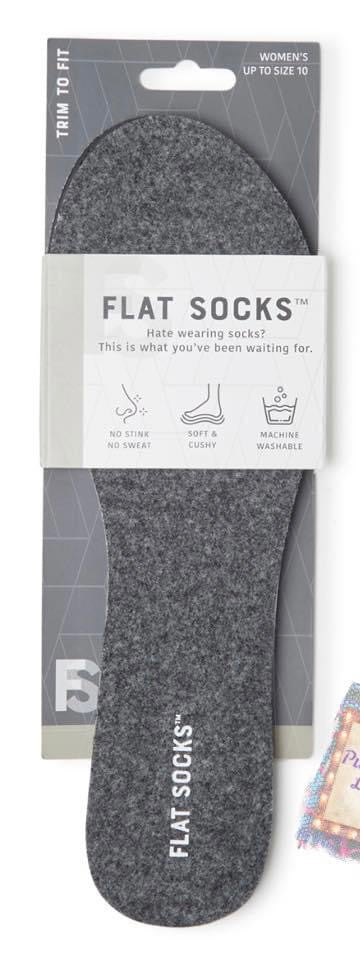 Heather Grey Flat Socks