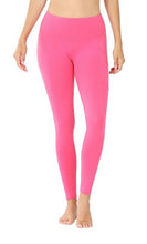 Load image into Gallery viewer, Plus Brushed Microfiber Wide Waistband Full Length Leggings with Pockets
