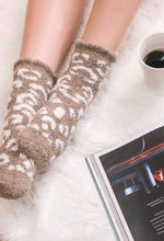 Load image into Gallery viewer, Tan Cozy Chic Fuzzy Leopard Socks

