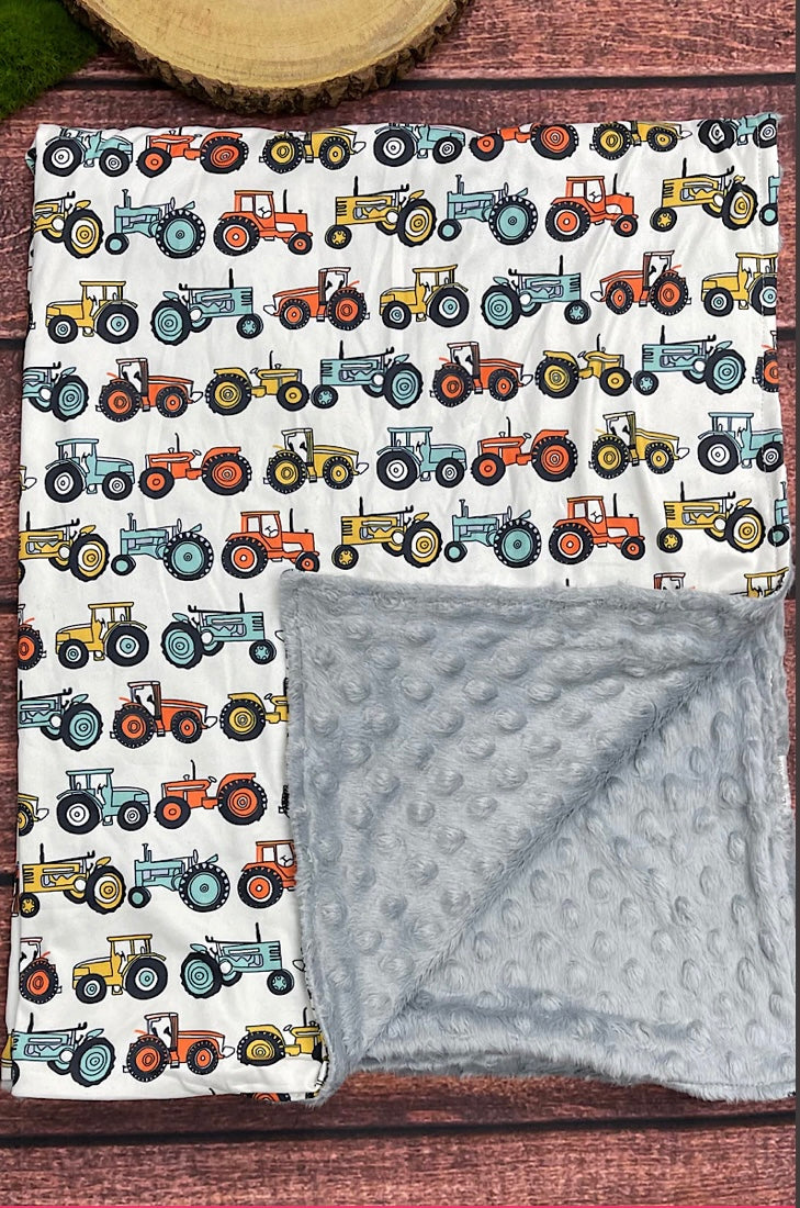 Tractor Printed Baby Blanket