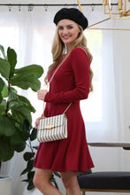 Load image into Gallery viewer, Burgundy Flare Dress
