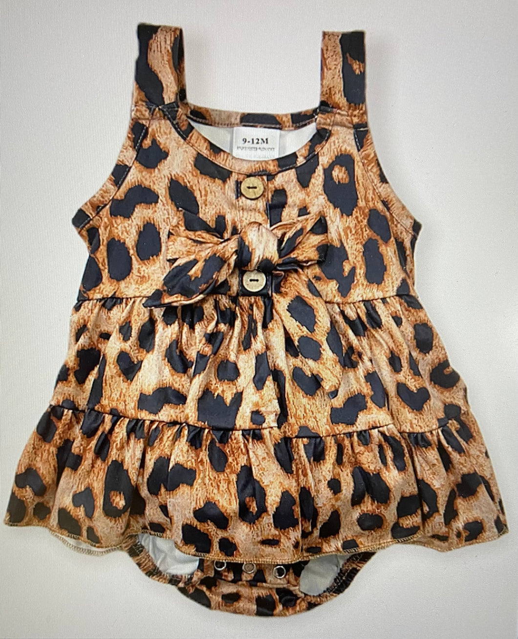 Leopard Printed Baby Onesie