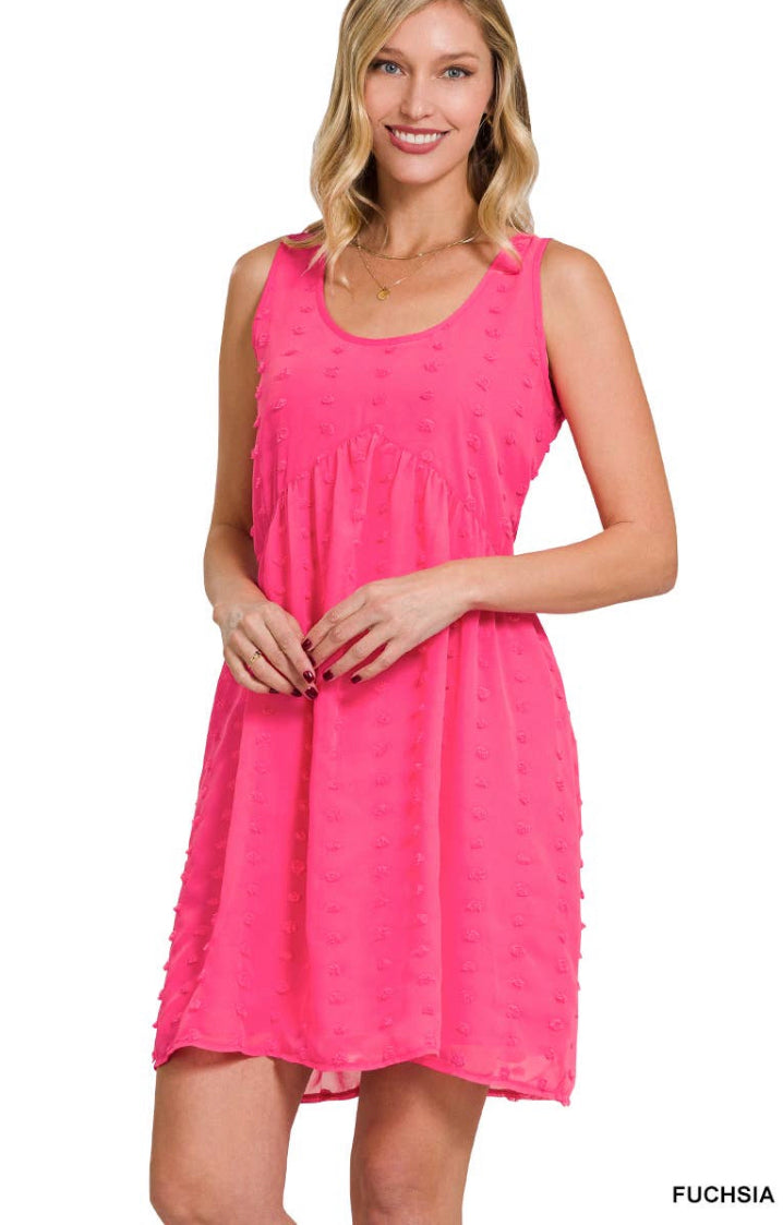 Pink Scoop Neck Dress