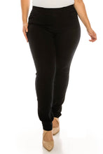 Load image into Gallery viewer, Plus Size Black Color Pull on Jeggings Pants
