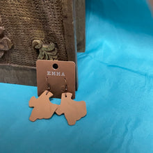 Load image into Gallery viewer, Brown Leather Texas Earrings
