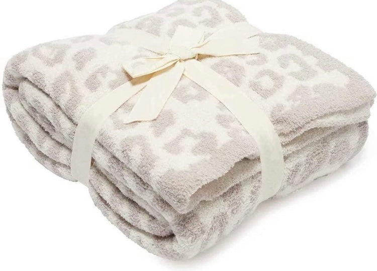Leopard Stone Luxe Throw Blanket