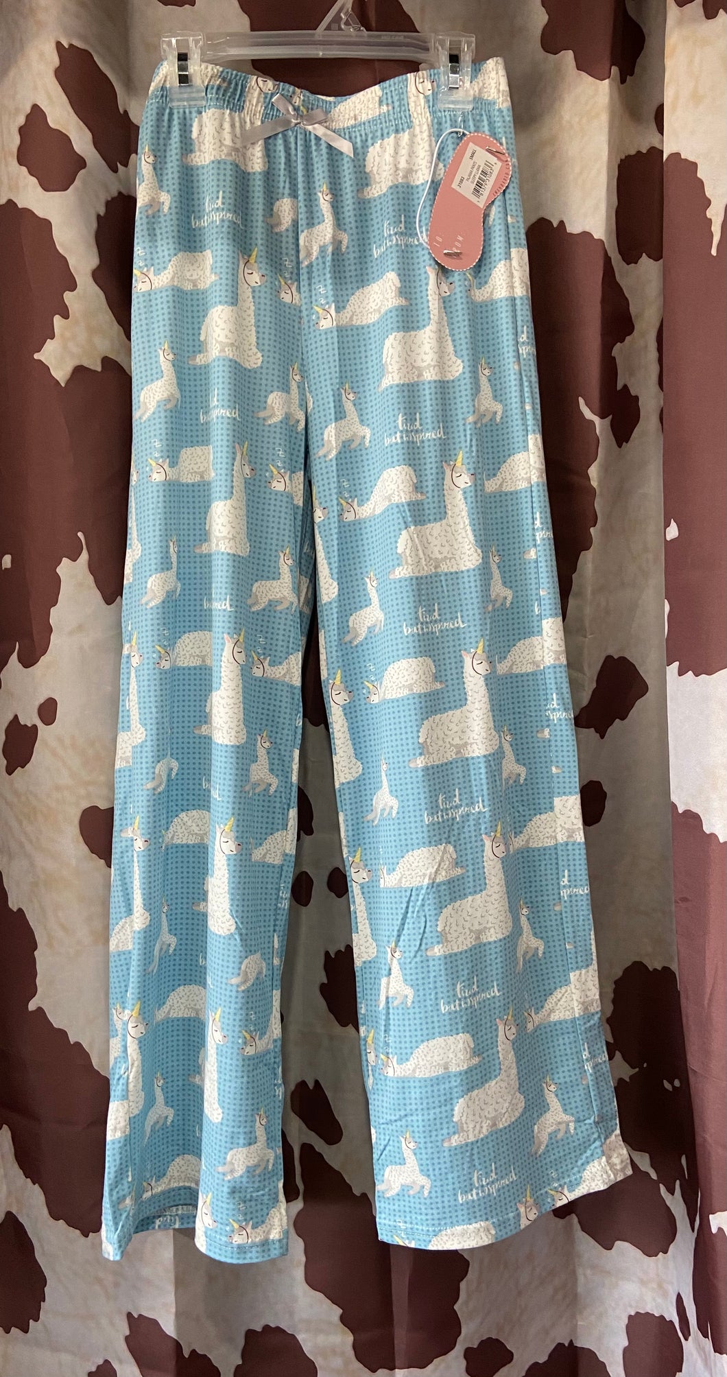 Light Blue Sleepy Llama Pajama Pants