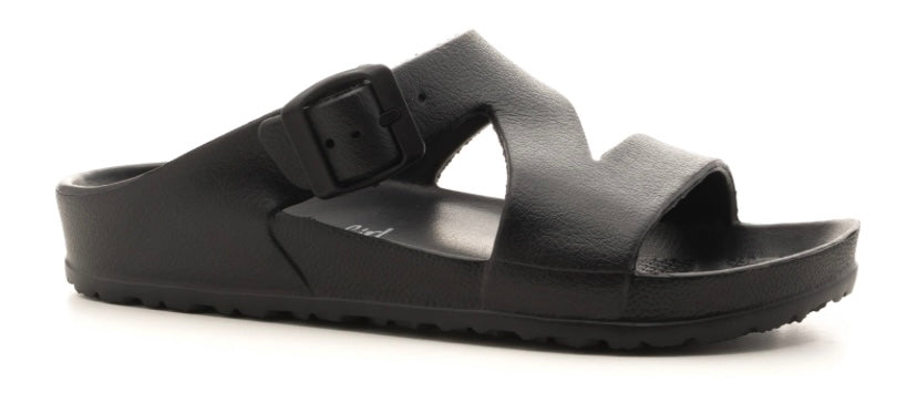 Hey Girl Black Pool Party Sandals