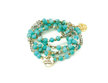 Load image into Gallery viewer, Turquoise Wrap Bracelet and Necklace- Live in The Moment
