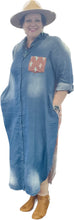Load image into Gallery viewer, wild west denim maxi dress
