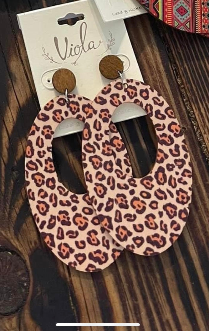 Cheetah Looping Earrings